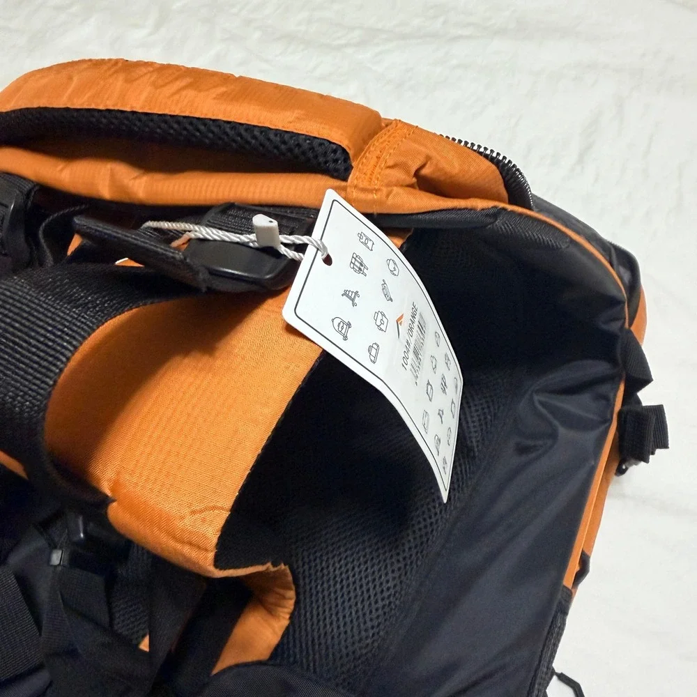 Drun City Walk Hiking Backpack Orange Black Outdoor Travel Daypack 1004H New